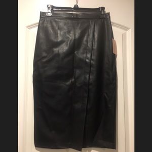 Leather Midi Skirt